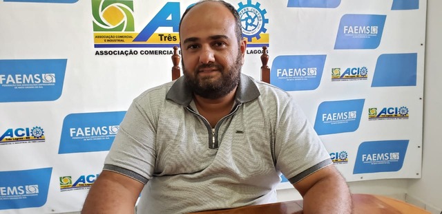 Atrair associados é o primeiro desafio da nova diretoria da Associação Comercial Novo presidente da Associação Comercial e Industrial de Três Lagoas, Fernando Jurado. Foto: Ricardo Ojeda