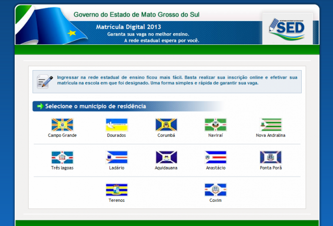 Estão abertos os prazos da inscrição para a matrícula na Rede de Ensino Estadual de Mato Grosso do Sul (Foto: Arquivo)