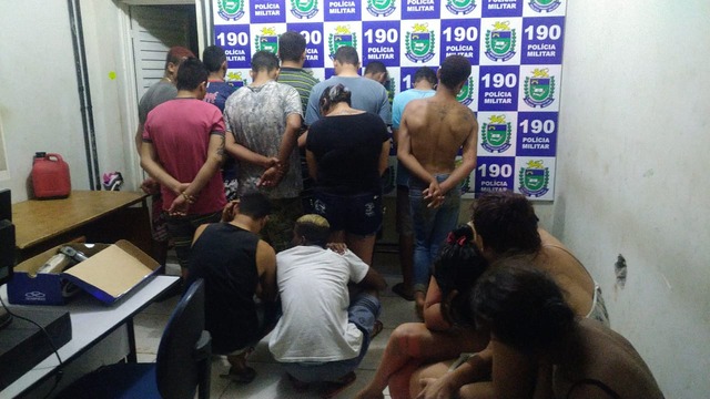 Polícia Militar age rápido e evita Tribunal do Crime em Três Lagoas Dez pessoas foram presas. Foto: Divulgação