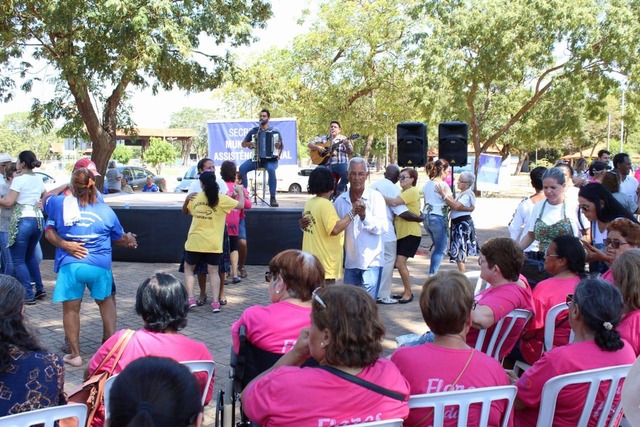 Grupos de Idosos de Três Lagoas, Ilha Solteira e Itapura participam de encontro no Balneário Municipal