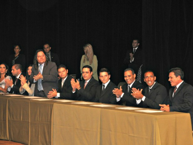 Em Campo Grande, 29 vereadores tomaram posse nesta terça-feira (1º)  (Foto: Maressa Mendonça/ G1 MS)