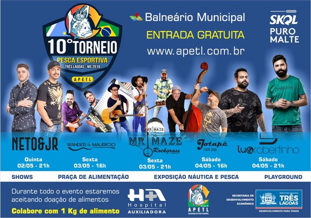 Abertura do 10º Torneio de Pesca Esportiva será hoje no Balneário Municipal