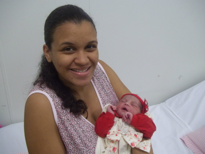 Maria Eduarda é a primeira três-lagoense nascida em 2013 Maria Eduarda nasceu às 07h45 do dia 01 de janeiro. Foto: Assessoria de Comunicação