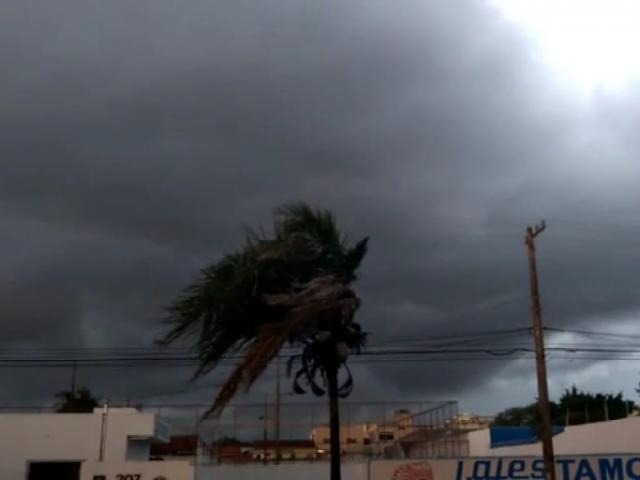 Inmet têm alerta de tempestade e ventos de até 100 km/h em MS Na saída para São Paulo, ventania e tempo fechdo é prenúncio da tempestade (Foto: Liniker Ribeiro)