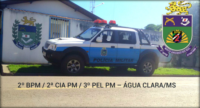 O 2º BPM do 3º Pelotão de Água Clara apreendeu homem por corrupção ativa nessa quarta-feira (Foto: Assessoria)