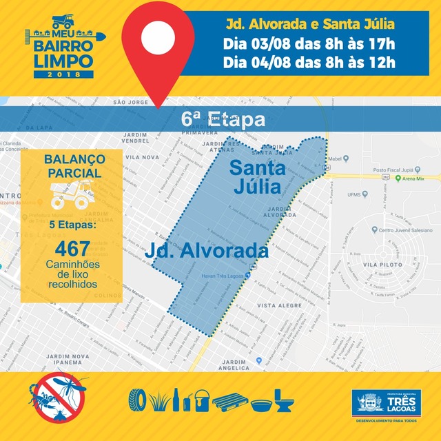 Campanha “Meu Bairro Limpo” já coletou 467 caminhões de lixo Assessoria de Imprensa. Foto: Divulgação